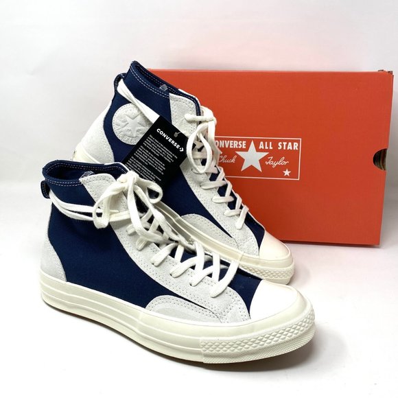 đź’–MEGA SALEđź’–Converse Men 8.5 168604C Chuck 70 Limited Navy White Sneakers - Picture 8 of 10